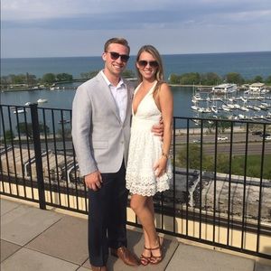 White V neck mini dress Lovers+ friends